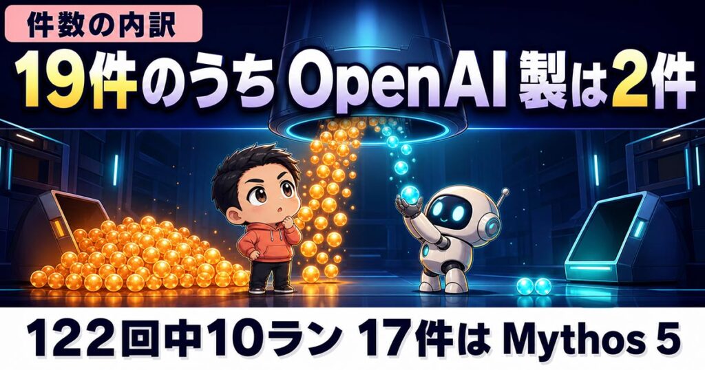 OpenAIが伏せた社名を、英国政府が書いた。19件中17件