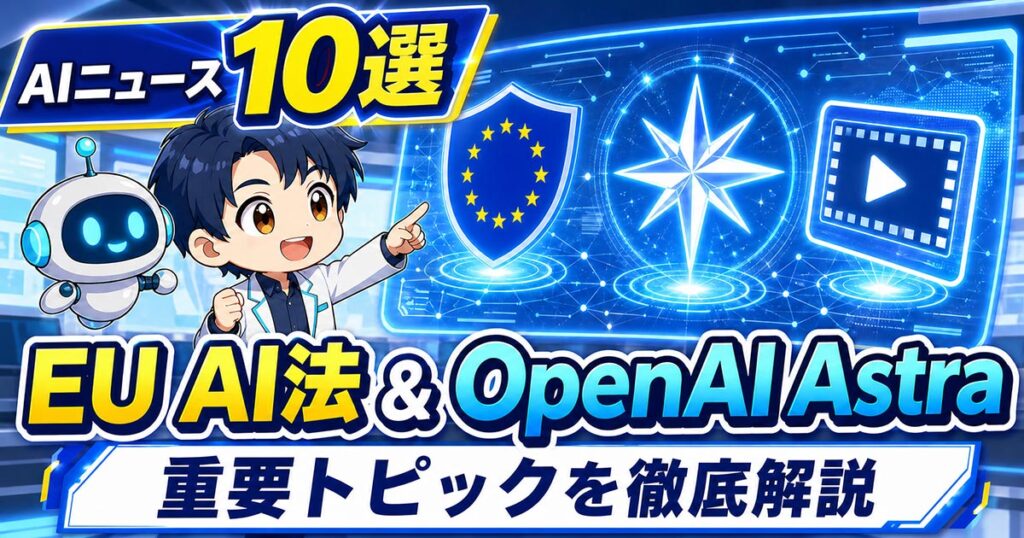 AIニュース10選【8/2】EU AI法、OpenAIの数学10問、Grok動画ほか