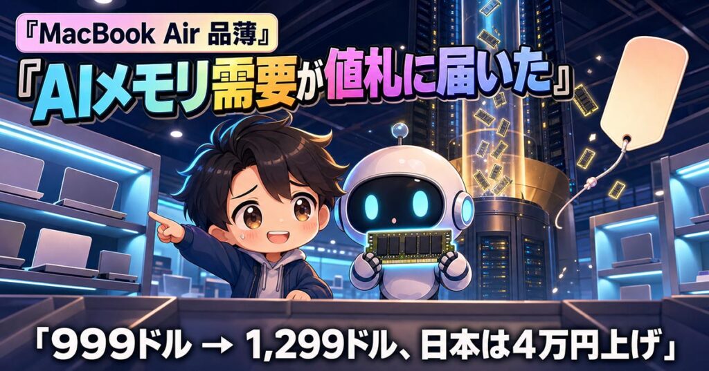 AIニュース10選【8/3】カリフォルニアAI法施行、MacBook Air品薄ほか