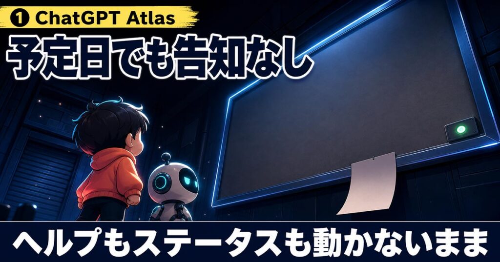 AIニュース4選【8/10】Atlasは停止も延期も告知なし、Gem終了通知ほか