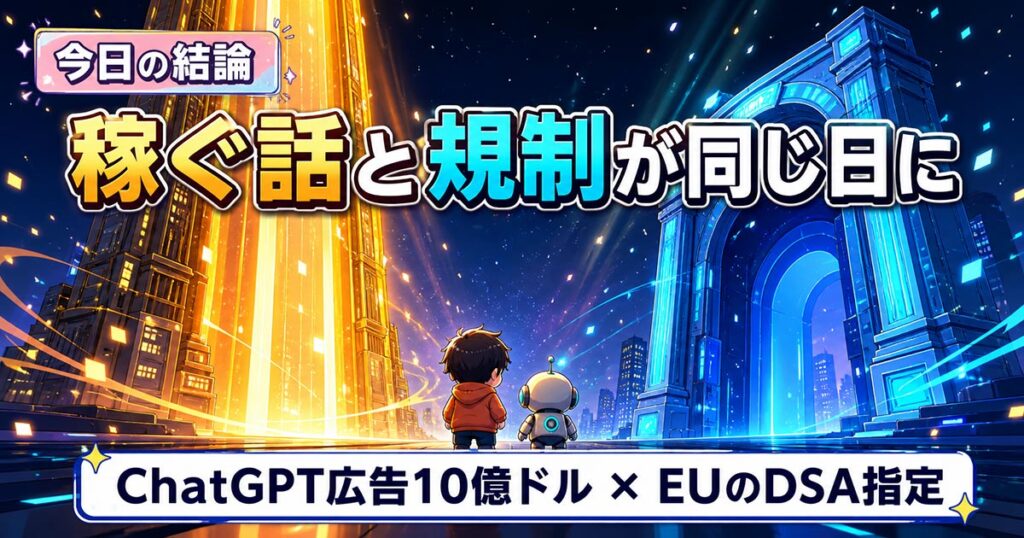 AIニュース10選【9/1】ChatGPT広告が10億ドル、EUがChatGPTを指定ほか