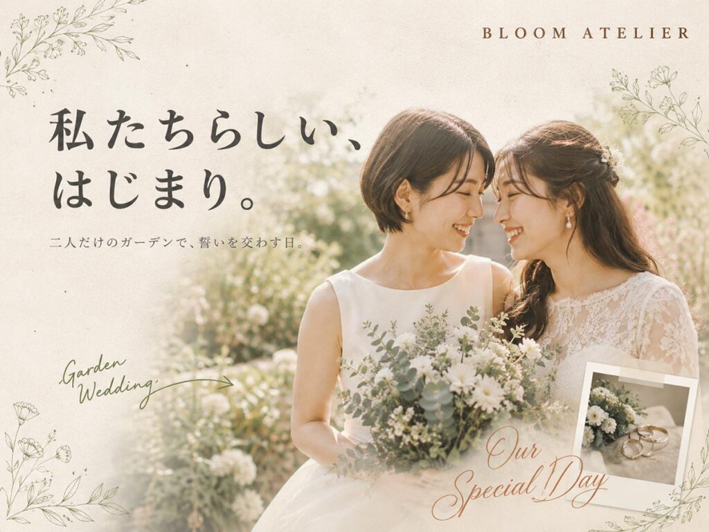 結婚式広告バナー画像(4:3)プロンプト