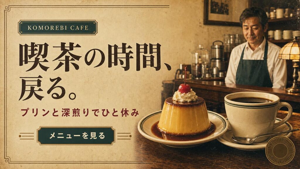 カフェ広告バナー画像（16:9）プロンプト