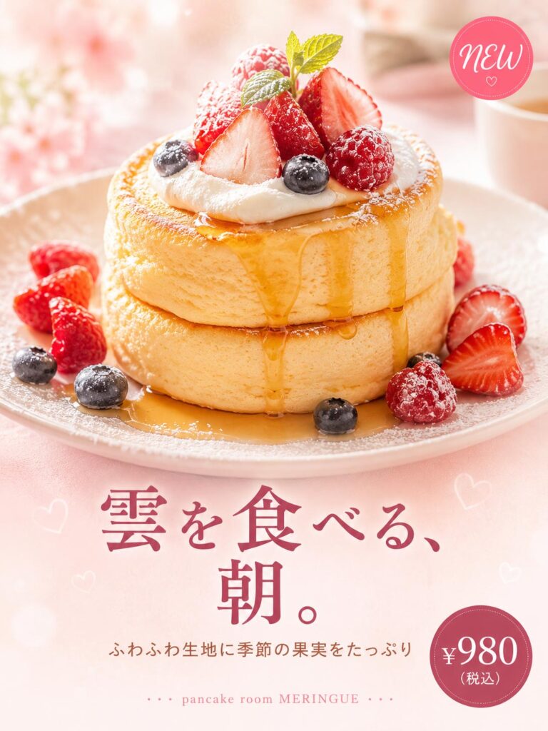カフェ広告バナー画像(3:4)プロンプト