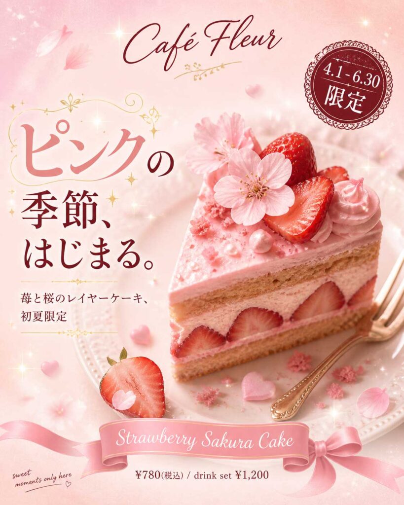 カフェ広告バナー画像（4:5）プロンプト