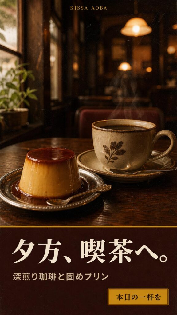カフェ広告バナー画像(9:16)プロンプト