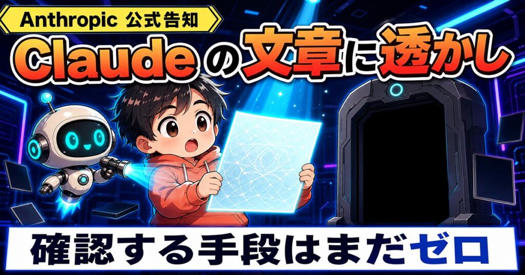 Claudeの文章に透かしが入る。確認する手段は8月17日時点でゼロ