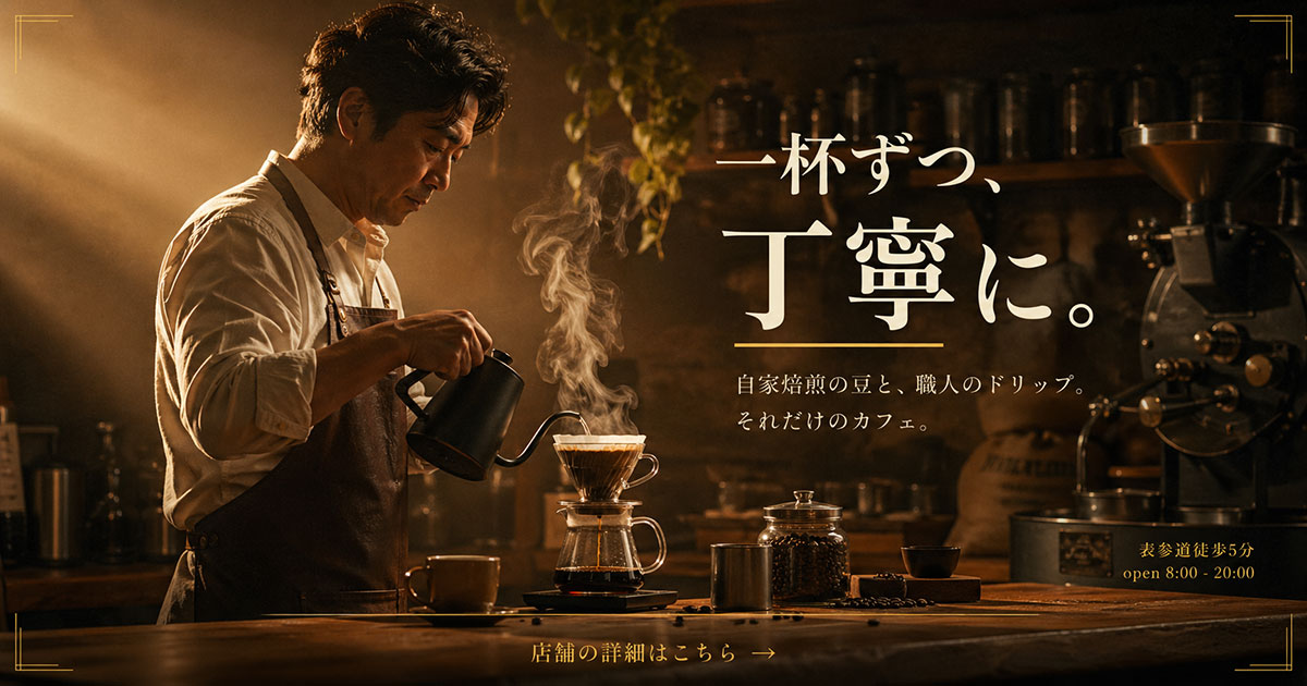コーヒー広告バナー画像（4:5）プロンプト集