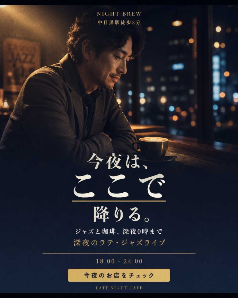 コーヒー広告バナー画像（4:5）プロンプト集