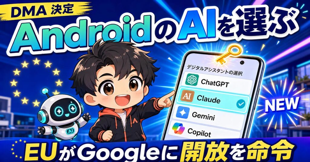 AndroidのAI、EUがGoogle独占に開放命令。2027年に選べる時代へ