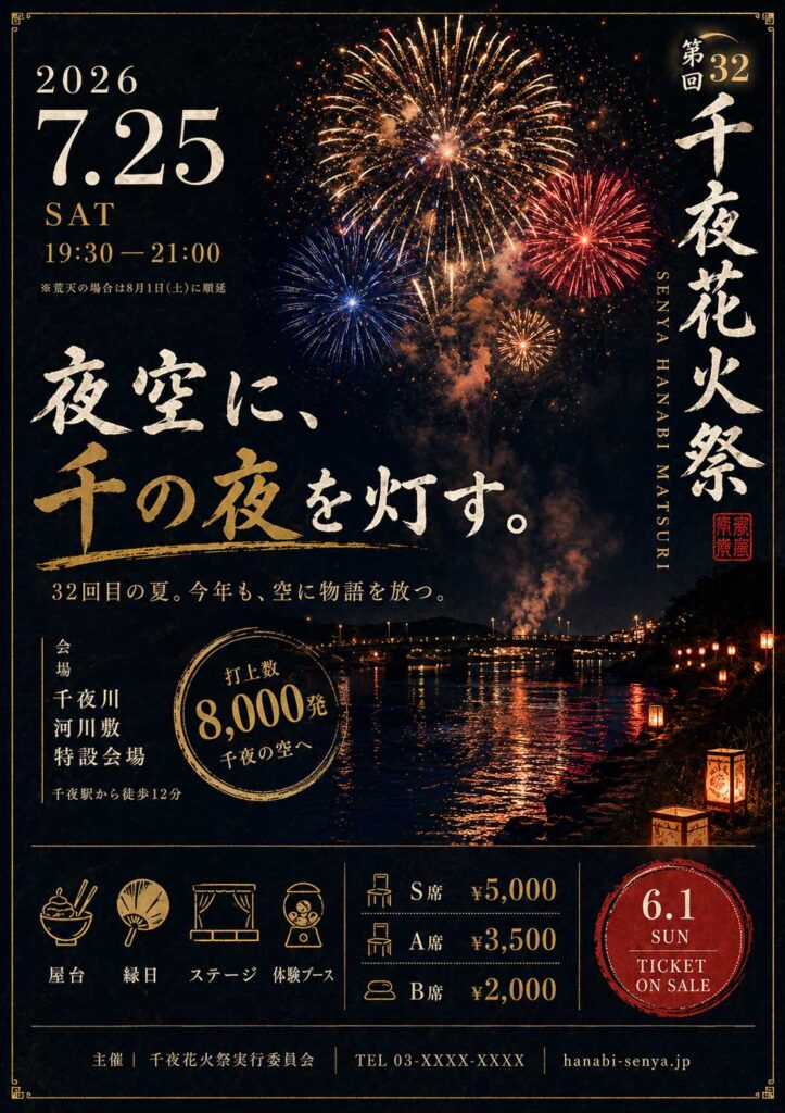チラシA4画像プロンプト