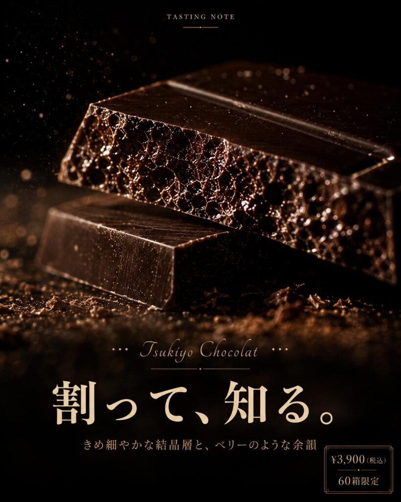 チョコレート広告バナー画像(4:5)プロンプト