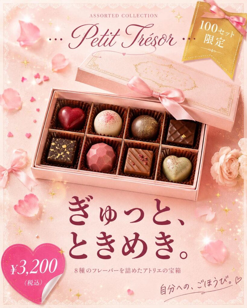 チョコレート広告バナー画像(4:5)プロンプト