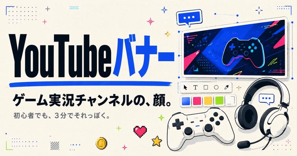 YouTubeバナー画像（ゲーム実況）プロンプト集