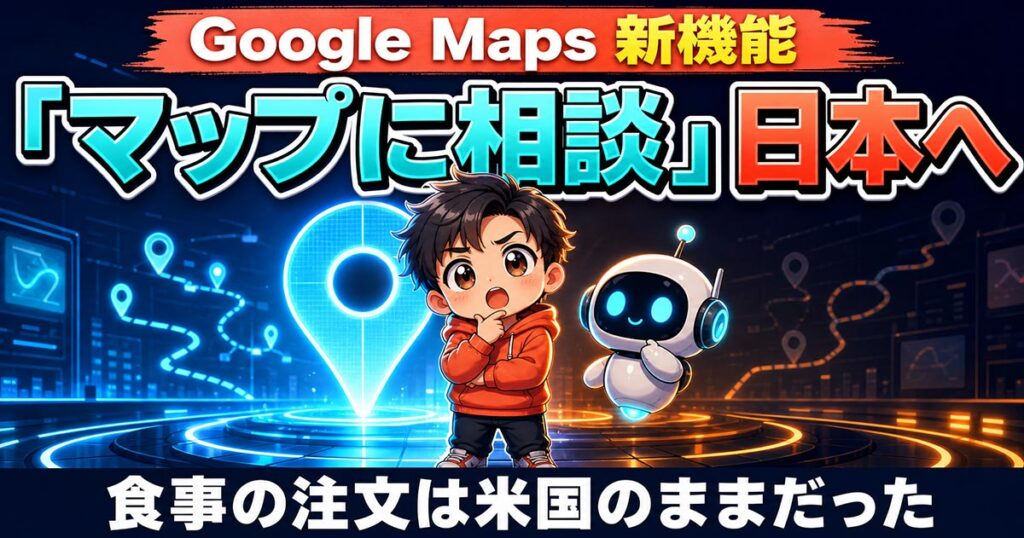Googleマップに相談が日本へ。食事の注文は米国のままだった