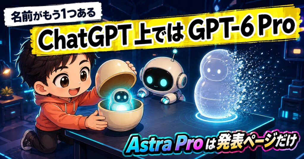 GPT-6 Astraの展開は9月5日朝に完了。ヘルプは今も「まだ一般提供ではない」