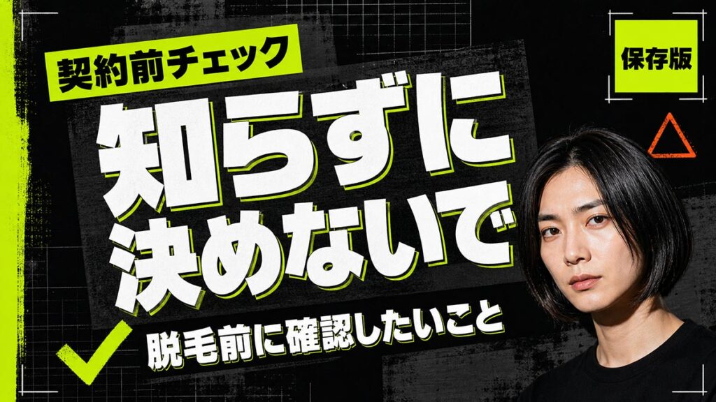 YouTubeサムネイル画像(脱毛)プロンプト