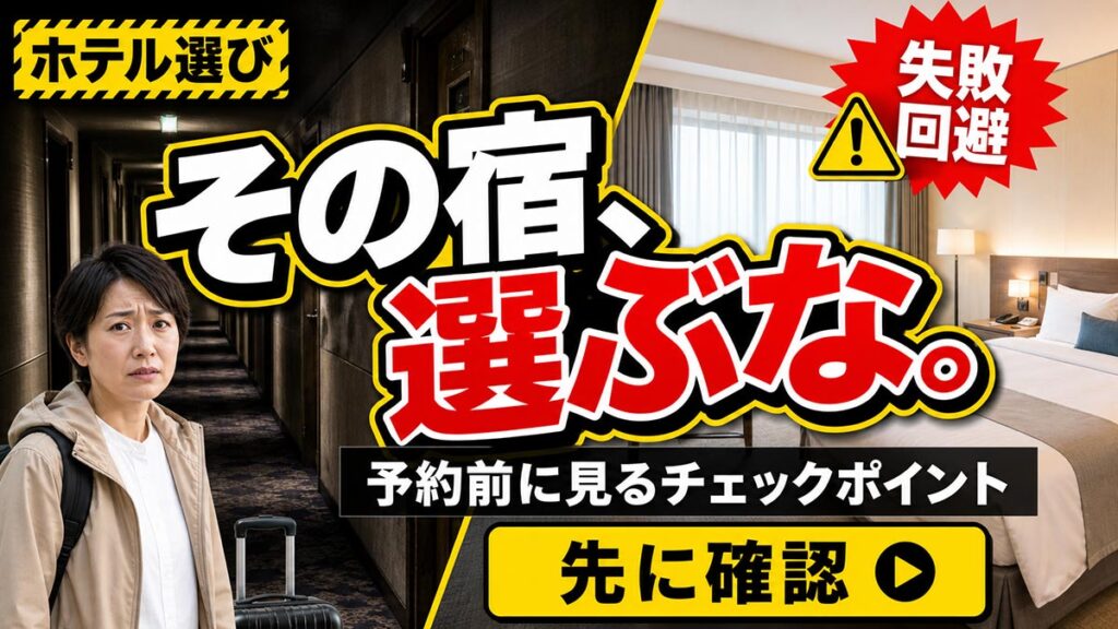 YouTubeサムネイル画像(ホテル)プロンプト