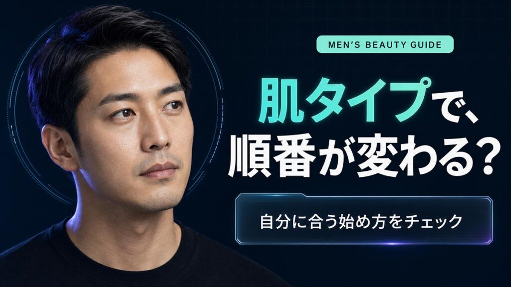 YouTubeサムネイル画像（メンズ美容）プロンプト