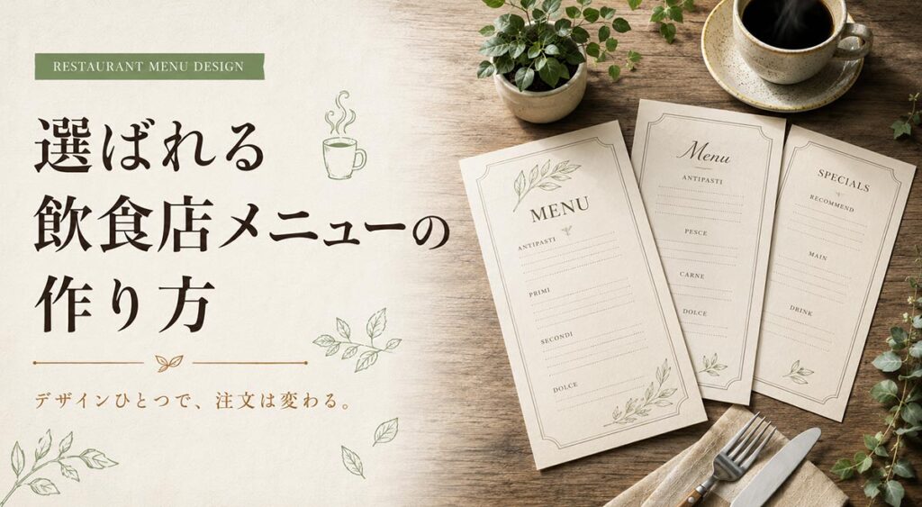 飲食店メニュー画像（A4）プロンプト集