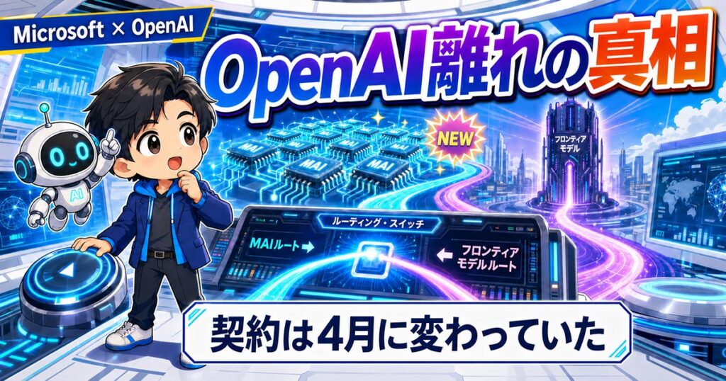 MicrosoftがOpenAI離れを進める理由。契約は4月に変わっていた