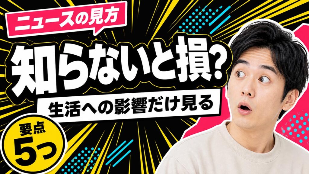 YouTubeサムネイル画像(ニュース)プロンプト