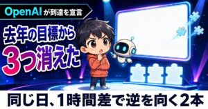 OpenAIが「自動リサーチインターンに到達」。去年の目標から3つ消えている