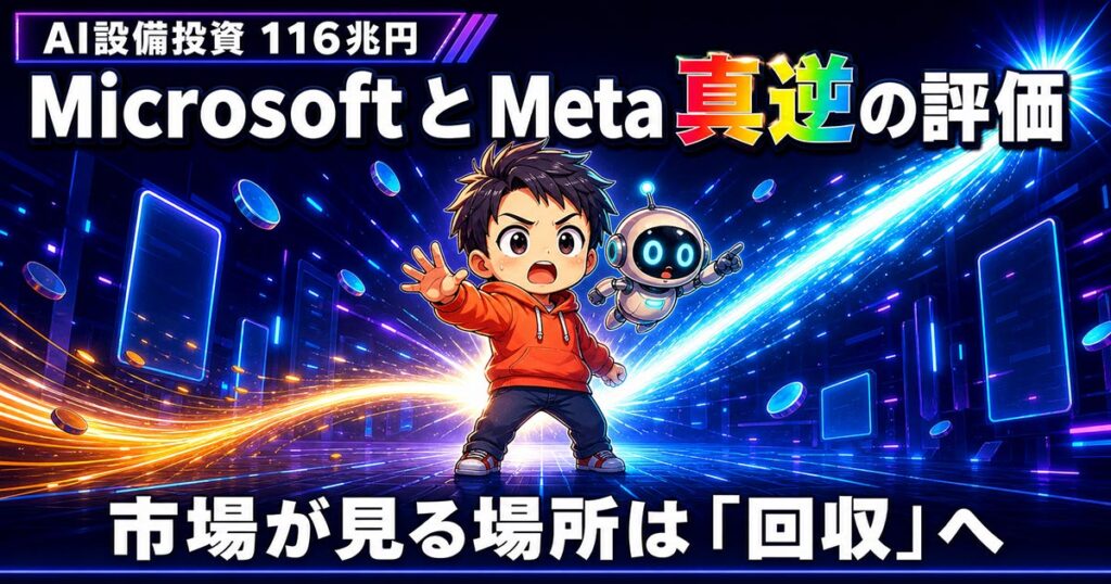 AI設備投資116兆円の分岐点。MicrosoftとMetaの決算はなぜ真逆に評価されたのか