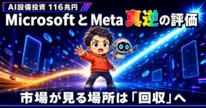 AI設備投資116兆円の分岐点。MicrosoftとMetaの決算はなぜ真逆に評価されたのか
