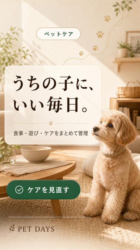 ペット広告バナー画像(9:16)プロンプト