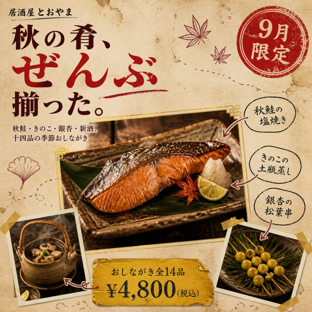飲食店広告バナー画像（1:1正方形）プロンプト