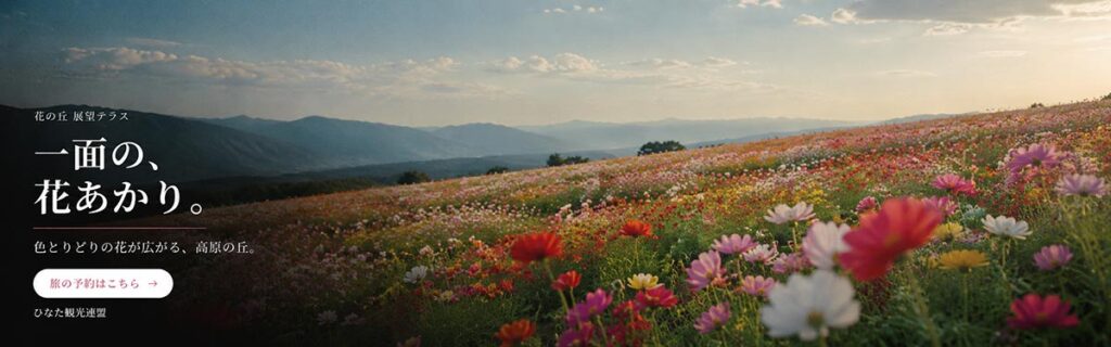 旅行広告バナー画像（16:5）プロンプト